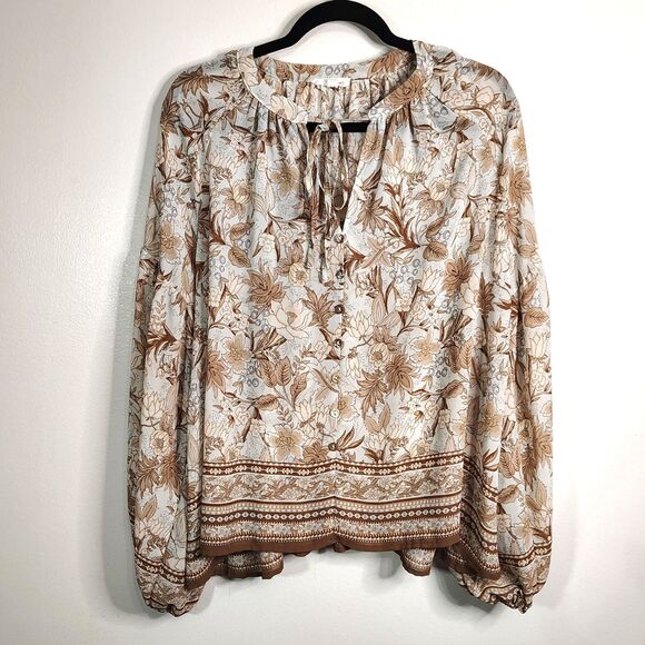 BOHO Casual & Career BUNDLE Medium Women's Long Sleeve Blouses Mixed Lot - Picture 4 of 10